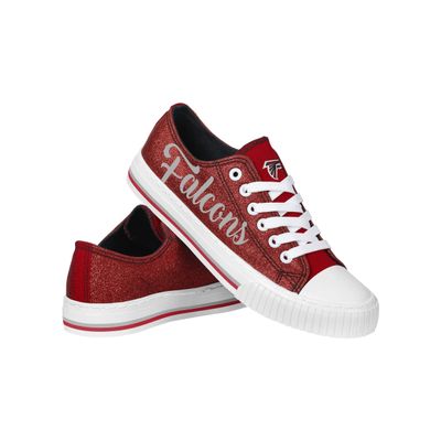 FOCO Atlanta Falcons NFL Womens Color Glitter Low Top Canvas Shoes - 7
