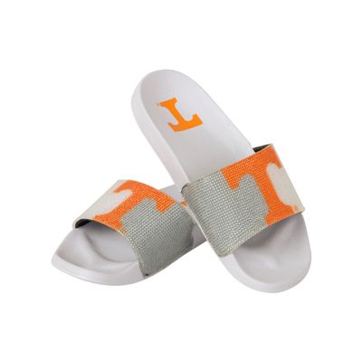 FOCO Women's NCAA College Big Logo Shimmer Slide Flip Flop Sandals, Team Color, 11-12