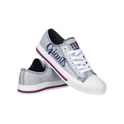FOCO New York Giants NFL Womens Color Glitter Low Top Canvas Shoes - 10