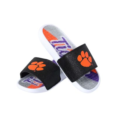 FOCO Clemson Tigers NCAA Womens Glitter Gel Slide - XL