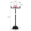 Portable Basketball Hoop Backboard Portable Basketball System/Hoop Adjustable-Height Backboard Basket Height Adjustment 2.45m-3.05m view 2