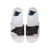 FOCO Carolina Panthers NFL Womens Big Logo Shimmer Slide - L view 2