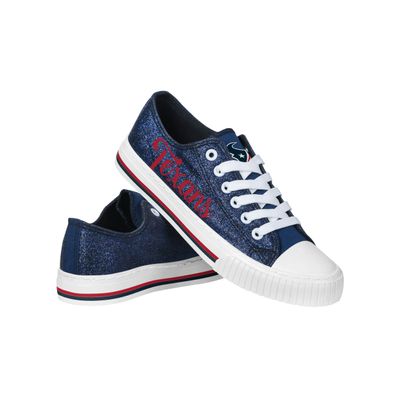 FOCO Houston Texans NFL Womens Color Glitter Low Top Canvas Shoes - 8