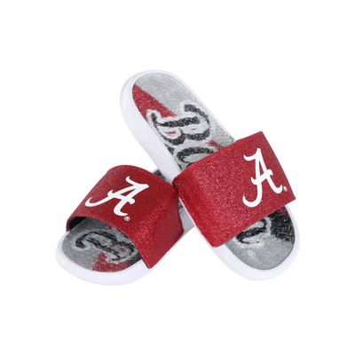 FOCO Alabama Crimson Tide NCAA Womens Glitter Gel Slide - M