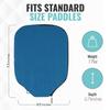 Palms-O-Aces Pickleball Paddle Cover | Canvas Padded Pickleball Paddles Sleeve with Zipper | Lightweight Protective Paddle Case for Standard Paddles | Paddle Cover Accessory | Blue view 3