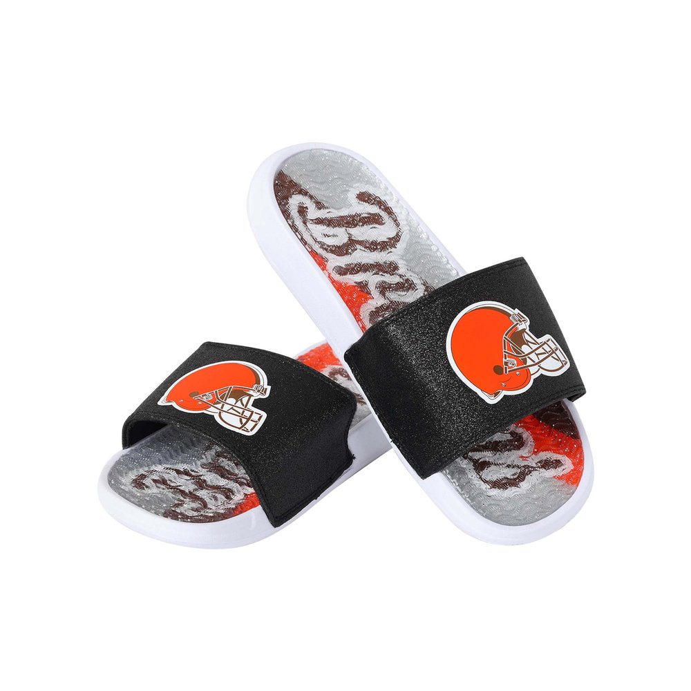FOCO Cleveland Browns NFL Womens Glitter Gel Slide - S