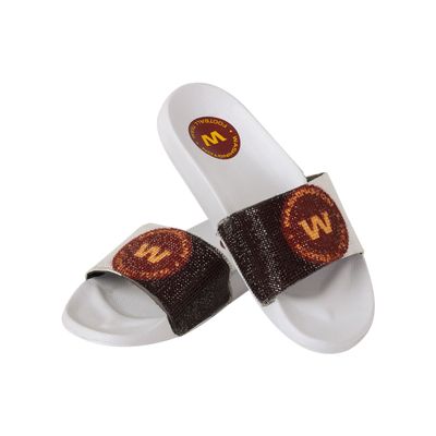 FOCO Washington Football Team NFL Womens Big Logo Shimmer Slide - S
