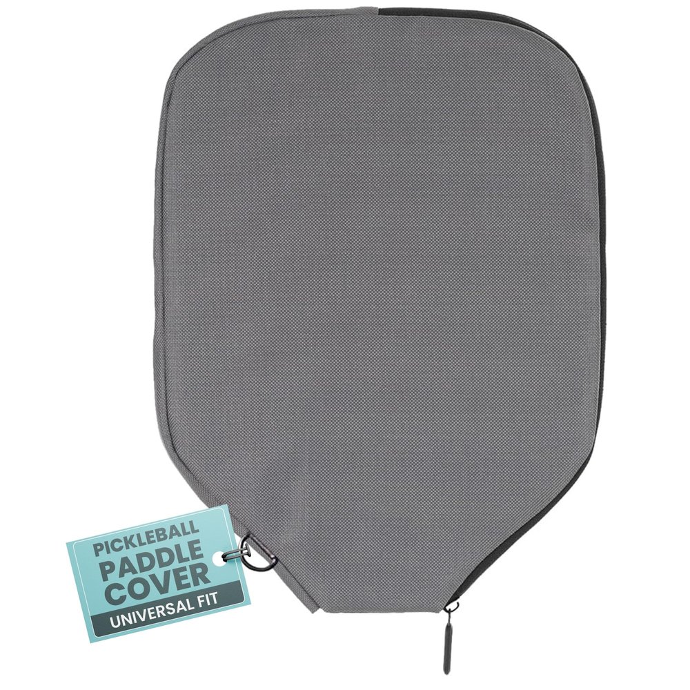 Palms-O-Aces Pickleball Paddle Cover | Canvas Padded Pickleball Paddles Sleeve with Zipper | Lightweight Protective Paddle Case for Standard Paddles | Paddle Cover Accessory | Gray