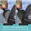 Palms-O-Aces Pickleball Paddle Cover | Canvas Padded Pickleball Paddles Sleeve with Zipper | Lightweight Protective Paddle Case for Standard Paddles | Paddle Cover Accessory | Gray view 2