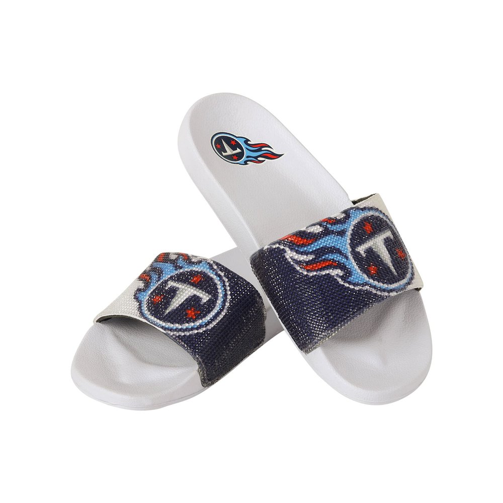 FOCO Tennessee Titans NFL Womens Big Logo Shimmer Slide - M