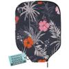 Palms-O-Aces Pickleball Paddle Cover | Canvas Padded Pickleball Paddles Sleeve with Zipper | Lightweight Protective Paddle Case for Standard Paddles | Paddle Cover Accessory | Hibiscus Blue view 1