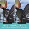 Palms-O-Aces Pickleball Paddle Cover | Canvas Padded Pickleball Paddles Sleeve with Zipper | Lightweight Protective Paddle Case for Standard Paddles | Paddle Cover Accessory | Hibiscus Blue view 2