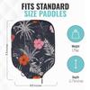 Palms-O-Aces Pickleball Paddle Cover | Canvas Padded Pickleball Paddles Sleeve with Zipper | Lightweight Protective Paddle Case for Standard Paddles | Paddle Cover Accessory | Hibiscus Blue view 3