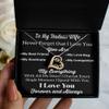 to My Badass Wife Necklace, Necklace for Wife, Birthday Gift for Wife, Gift for Wife, for Wife, Gift for Wife Birthday - Love Dancing view 1