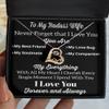 to My Badass Wife Necklace, Necklace for Wife, Birthday Gift for Wife, Gift for Wife, for Wife, Gift for Wife Birthday - Love Dancing view 3