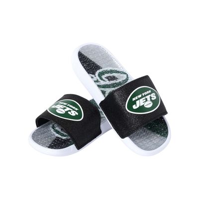 FOCO New York Jets NFL Womens Glitter Gel Slide - XL