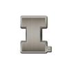 NCAA Rico Industries Illinois Fighting Illini Antique Auto Emblem Antique Nickel Auto Emblem for Car/Truck/SUV view 1