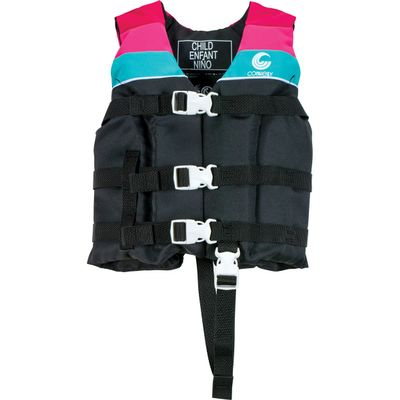 Connelly Child Retro Nylon Life Vest - Black/Pink