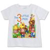 3 Little Pigs Fairy Tale T-shirt, White, Toddler Youth Sizes (YM 10-12) view 1