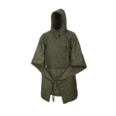 Helikon-Tex Swagman Roll Military Poncho, Bushcraft Line - Multi-purpose Rain Poncho & Emergency Cape - Survival and Military Gear - Woobie Blanket & Jacket (Desert Night Camo)