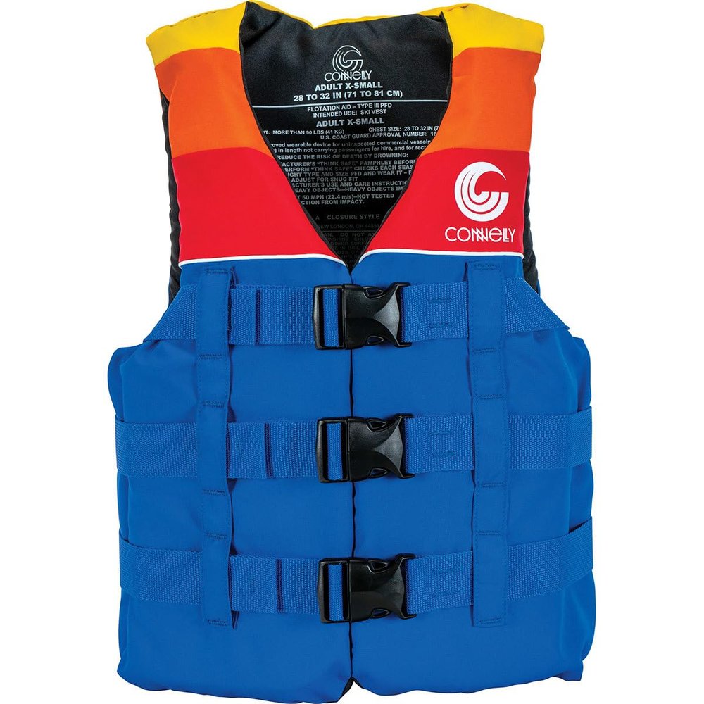 Connelly Junior Retro Nylon Life Vest - Blue/Red