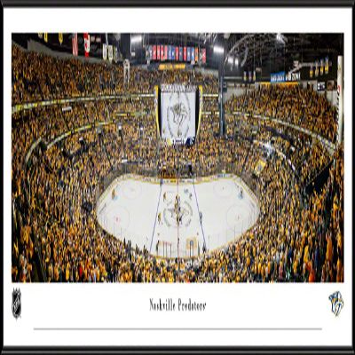 Nashville Predators (center ice) - 40.25x13.75-inch Standard Framed Print by Blakeway Panoramas