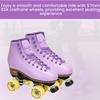 Sure-Grip Oasis Outdoor Roller Skates for Men & Women | High Rebound Soft 57mm 82A Urethane Wheels & ABEC 3 Bearings | Nylon Sole with Strong Trucks - Lace Up Facility - Made in USA (Lavender Color) view 2