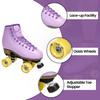 Sure-Grip Oasis Outdoor Roller Skates for Men & Women | High Rebound Soft 57mm 82A Urethane Wheels & ABEC 3 Bearings | Nylon Sole with Strong Trucks - Lace Up Facility - Made in USA (Lavender Color) view 3