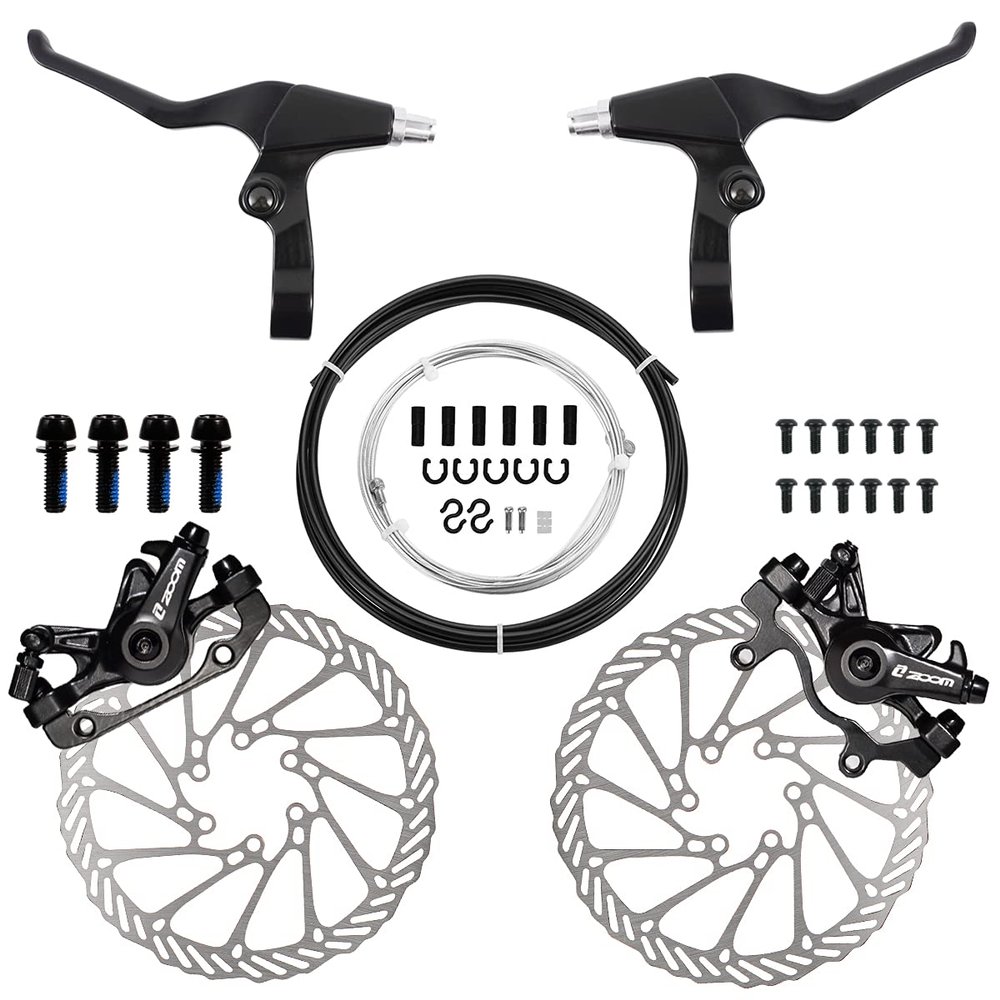 Chooee Bike Mechanical Disc Brake Set,Mountain Bike Front and Rear Line Pulling Brake Caliper for MTB US0S1