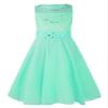 Aislor Big Girls Floral Lace Rhinestone Chiffon Lyrical Dance Dress Kids Princess Birthday Wedding Formal Ball Gowns Mint Green 8 Years view 1