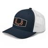 Gunner Gear Deer Hunting Hat for Men Blaze Orange Buck Antlers Authentic Yupoong 6606 Snapback Trucker Hat view 4