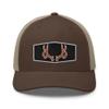 Gunner Gear Deer Hunting Hat for Men Blaze Orange Buck Antlers Authentic Yupoong 6606 Snapback Trucker Hat view 1