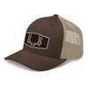 Gunner Gear Deer Hunting Hat for Men Blaze Orange Buck Antlers Authentic Yupoong 6606 Snapback Trucker Hat view 4