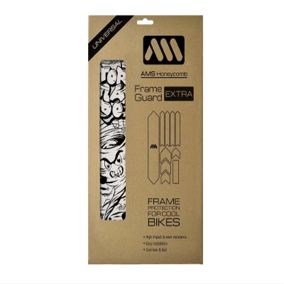 All Mountain Style Bike Frame Protector Extra - Universal Fit, 10-Piece Set for Down Tube, Chainstay, Cable Wear, High-Impact Honeycomb PVC