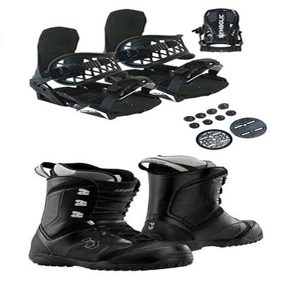 Symbolic Northwave Legend Lace Snowboard Boots Bindings Package Black White Black Bindings to Fit Boot, Boot Fit Ladys 5.5-6 (Z54)