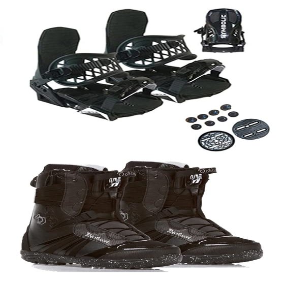 Symbolic Northwave Dahlia SL Snowboard Boots Bindings Women's Girls Package 5.5 6 6.5 Black Bindings to Fit Boot, Boot Fit Ladys 5.5-6 (M2)