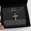 Loss of Mother Necklace Bearevement Gift Loss of Mother Remembrance Necklace Mother Memorial Gift for Sympathy - Cross Dancing Necklace view 1
