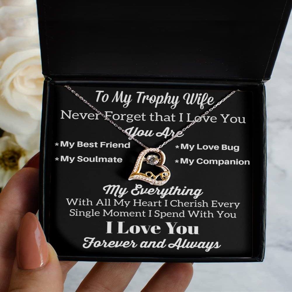 to My Trophy Wife Necklace, Necklace for Wife, Birthday Gift for Wife, Gift for Wife, for Wife, Gift for Wife Birthday - Love Dancin