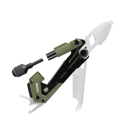 Real Avid CORE Shotgun Multi Tool Compact Shotgun Tool Kit with Choke Tube Wrench, Scope Adjuster, Pin Punches, Hull Extractor & EDC Utility Tools for Hunting, Trap & Skeet Shooting