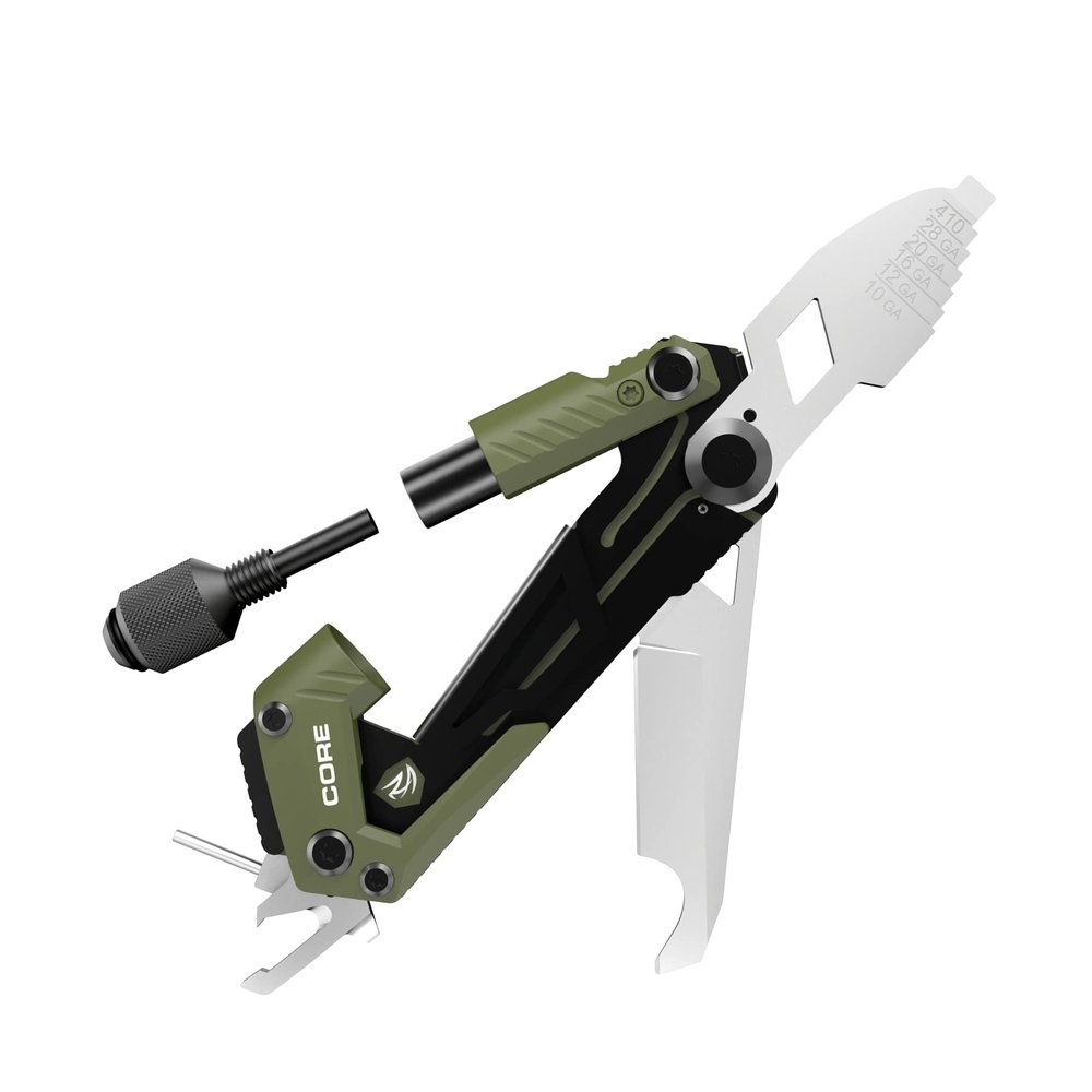 Real Avid CORE Shotgun Multi Tool Compact Shotgun Tool Kit with Choke Tube Wrench, Scope Adjuster, Pin Punches, Hull Extractor & EDC Utility Tools for Hunting, Trap & Skeet Shooting