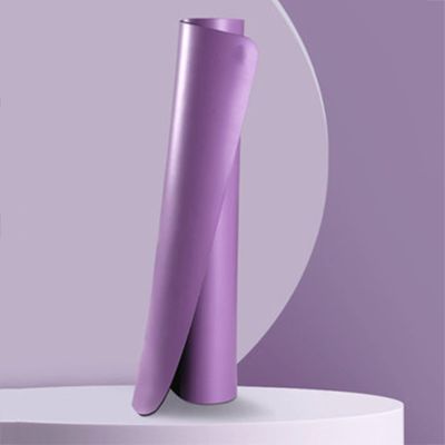 LYWY Exercise Mat, Natural Rubber Non-Slip Fitness Body Mat 5Mm Super Sports Yoga Mat General Fitness Mat for Men and Women Young and Old,Violet 1,183X68CM