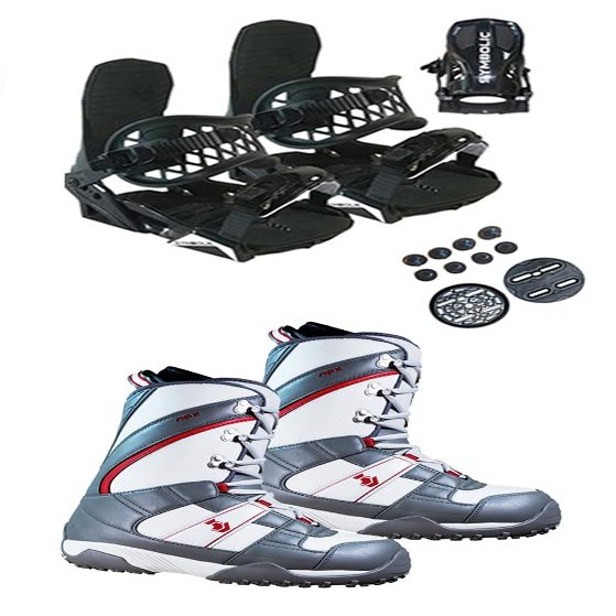 Symbolic Northwave Freedom Snowboard Boots Black Bindings Men's Package 8 8.5 MP 26.5 (Black Bindings Included to Fit Boot, Boot Fits Mens 8-8.5 (M4))