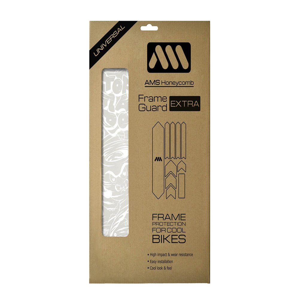 Bike Frame Protector Extra - Universal Fit, 10-Piece Set for Down Tube, Chainstay, Cable Wear, High-Impact Honeycomb PVC