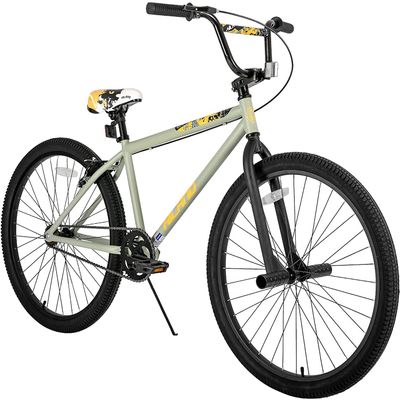 HH HILAND 24 inch BMX Bike for for Teen Bike and Adult Bikes, Beginner-Level BMX to Advanced Riders with 2 Pegs, Bicycles for Men and Women Gray