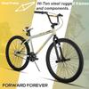 HH HILAND 24 inch BMX Bike for for Teen Bike and Adult Bikes, Beginner-Level BMX to Advanced Riders with 2 Pegs, Bicycles for Men and Women Gray view 2