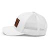 Gunner Gear Deer Hunting Hat for Men Blaze Orange American Flag Buck Authentic Yupoong 6606 Snapback Trucker Hat view 3