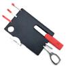 Zonster 10 in 1 Pocket Credit Card EDC Multi Tools Set Outdoor Survival Camping Equipment Portable Hiking Card Tools Gear Kit, Black Red view 3