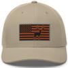 Gunner Gear Deer Hunting Hat for Men Blaze Orange American Flag Buck Authentic Yupoong 6606 Snapback Trucker Hat view 1