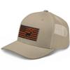 Gunner Gear Deer Hunting Hat for Men Blaze Orange American Flag Buck Authentic Yupoong 6606 Snapback Trucker Hat view 2