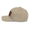 Gunner Gear Deer Hunting Hat for Men Blaze Orange American Flag Buck Authentic Yupoong 6606 Snapback Trucker Hat view 3